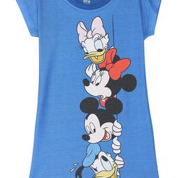 Disney by Wear Your Mind Girls Blue Mickey & Friends Printed T-shirt Nightdress-image-69