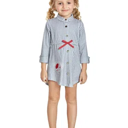Peppermint Grey Striped Satin Shirt Dress-image-35