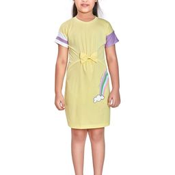 Peppermint Girls Round Neck Cotton T-shirt Dress-image-83