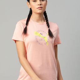 Puma Women Graphic Brand Logo Print 17 Pure Cotton Regular Fit T-shirt-image-92