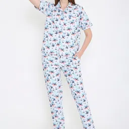 Arendelle Tropical Printed Pure Cotton Night suit-image-62