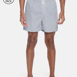 U.S. Polo Assn. Men Pack Of 2 Navy Blue & Off-White Printed Boxers-picture-17