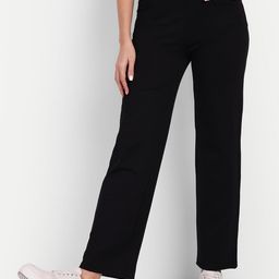 Next One Women Relaxed Straight Leg Straight Fit High-Rise Easy Wash Trousers-picture-19