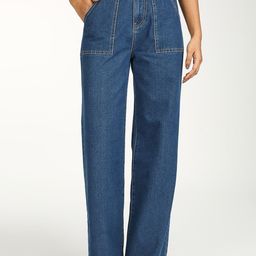 TARAMA Women Wide Leg Clean Look High-Rise Cotton Jeans-image-98
