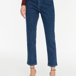 Trendyol Women Navy Blue Pure Cotton Slim Fit High-Rise Jeans-image-52