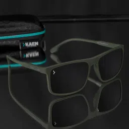 Eyewearlabs Unisex Rectangle Sunglasses with Polarised Lens ELKASKoleC3-76