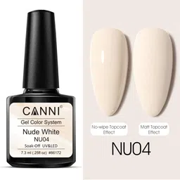 CANNI Nude White UV-LED Soak-Off French Manicure Gel Nail Polish - Shade NU04-image-84