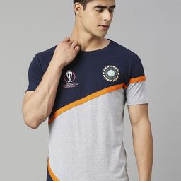 FanCode ICC Test World Cup Men Colourblocked Bio Finish T-shirt-image-63