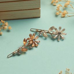 Jazz and Sizzle Set of 2 CZ Embellished Bobby Pins-16