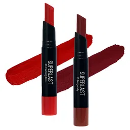 ME-ON Set of 2 Superlast Matte Lipstick - Shade 01 & 10-12