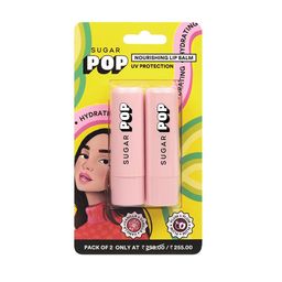 SUGAR POP Set Of 2 Nourishing Lip Balm Duo- Vanilla & Plum - 4.5 g Each - Blister Duo-15