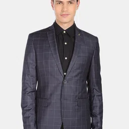 AD By Arvind Men Checked Single Breasted Tailored-Fit Blazer-picture-14