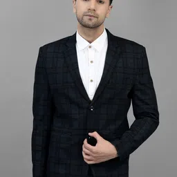 Canary London Checked Single Breasted Slim Fit Blazer-picture-22
