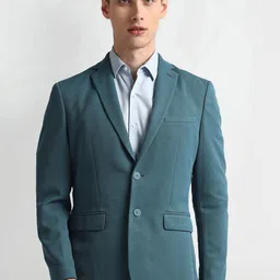 Arrow Textured Single Breasted Slim-Fit Blazer-image-21