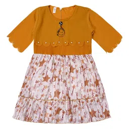 Wish Karo Girls Conversational Print Georgette Fit & Flare Dress-picture-34