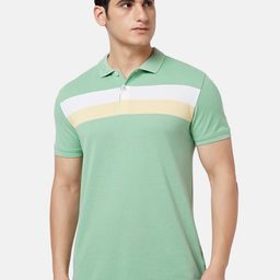 BYFORD by Pantaloons Men Striped Polo Collar Slim Fit Outdoor T-Shirt-picture-44