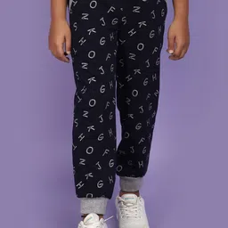 V-Mart Boys Typography Printed Cotton Track Pants-image-36