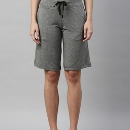 Enamor Women Mid-Rise Stretch Cotton City Shorts E044-image-38