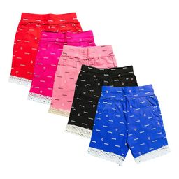 BAESD Girls Pack Of 5 Slim Fit Mid-Rise Typography Printed Shorts-image-14