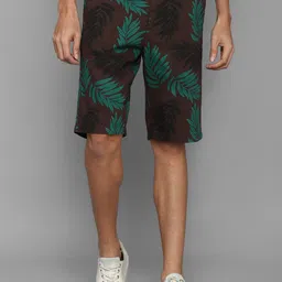 Allen Solly Men Brown Floral Printed Slim Fit Cotton Shorts-image-23