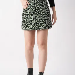 Globus Green Camouflage Printed Skorts-image-12