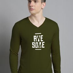 FBAR Typography Printed Slim Fit Cotton T-shirt-image-69