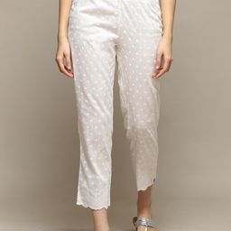 Biba Women Ethnic Motifs Printed Relaxed Straight Leg Trousers-picture-8