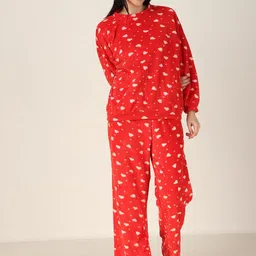 Masha Conversational Printed Pure Wool Night suit-image-41