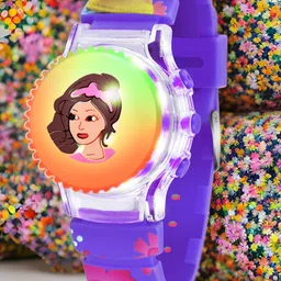 Shocknshop Kids Barbie Printed Dial & Straps Digital Multi Function Watch WCH103 Purple-51