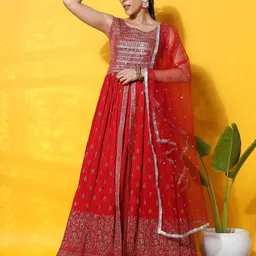 Chhabra 555 Embroidered & Printed Semi-Stitched Lehenga & Unstitched Blouse With Dupatta-58