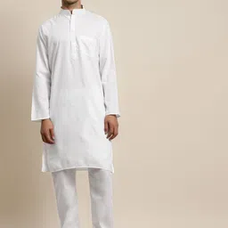Anug by SOJANYA Men White Kurta with Pyjamas-image-6