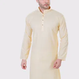 Maharaja Mandarin Collar Cotton Linen Straight Kurta-picture-51