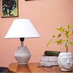 Pinecraft INTERNATIONAL White Atury Table Lamp with Shade-17