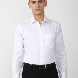 Van Heusen Men White Pure Cotton Formal Shirt-image-82