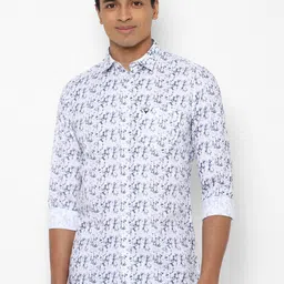 Allen Solly Men White Slim Fit Pure Cotton Printed Casual Shirt-image-18