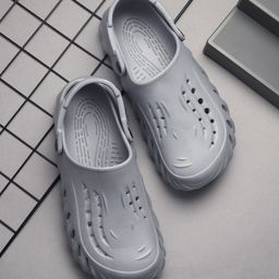 HRX by Hrithik Roshan Men Grey Textured Croslite Clogs-11