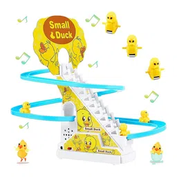 ADKD Kids Musical Duck Track Slide & Climb Stairs Toys With 3 Duck-19