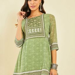 Soch Floral Printed A-Line Kurti-image-44