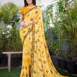 KALINI Floral Printed Zari Saree-image-99