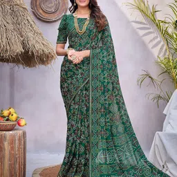 KALINI Bandhani Gotta Patti Leheriya Saree-47