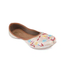 DESI COLOUR Women Round Toe Ethnic - Embellished Mojaris-image-46