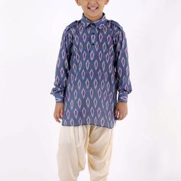 YK Boys Multicoloured Ethnic Motifs Kurta with Dhoti Pants-image-71