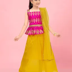 BAESD Girls Ethnic Motifs Printed Lehenga Choli With Dupatta-picture-7