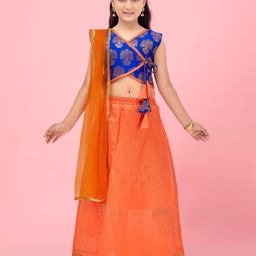 BAESD Girls Ethnic Motifs Printed Ready to Wear Lehenga & Blouse With Dupatta-35