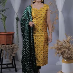 Sashay Boutique Women Bandhani Regular Kurta with Trousers & With Dupatta-picture-15
