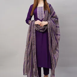 Anni Designer Floral Yoke Design Regular Kurta with Trousers & Dupatta-picture-38