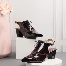 NR By Nidhi Rathi Perforated Block Heel Pumps-0