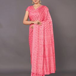Anouk Bagh Printed Pure Silk Bagru Saree-image-7