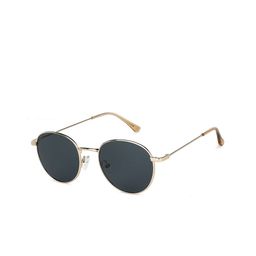 Vincent Chase Unisex Grey Lens & Gold-Toned Round Sunglasses with Polarised and UV Protected Lens-32