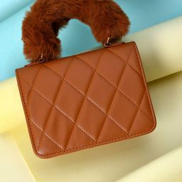HAUTE SAUCE by Campus Sutra Brown Structured Handheld Bag-19